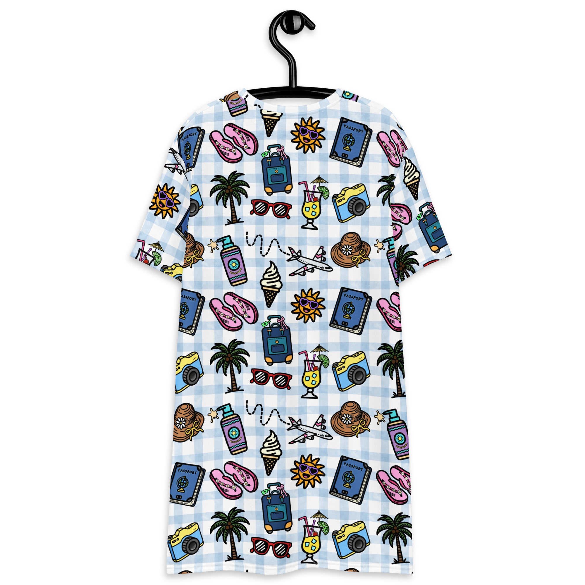 Unisex Multi-wear Tee Dress - 'Gingham Getaway'