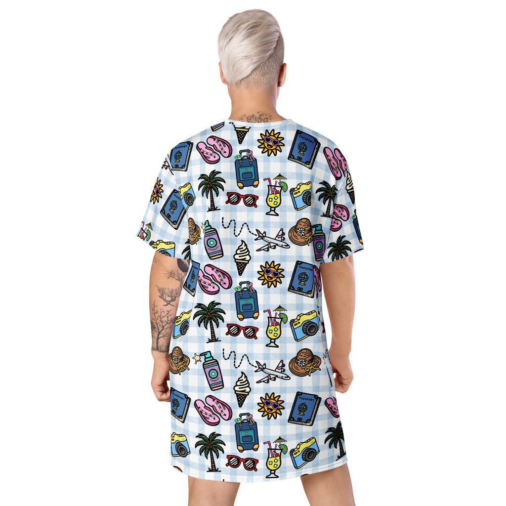 Unisex Multi-wear Tee Dress - 'Gingham Getaway'