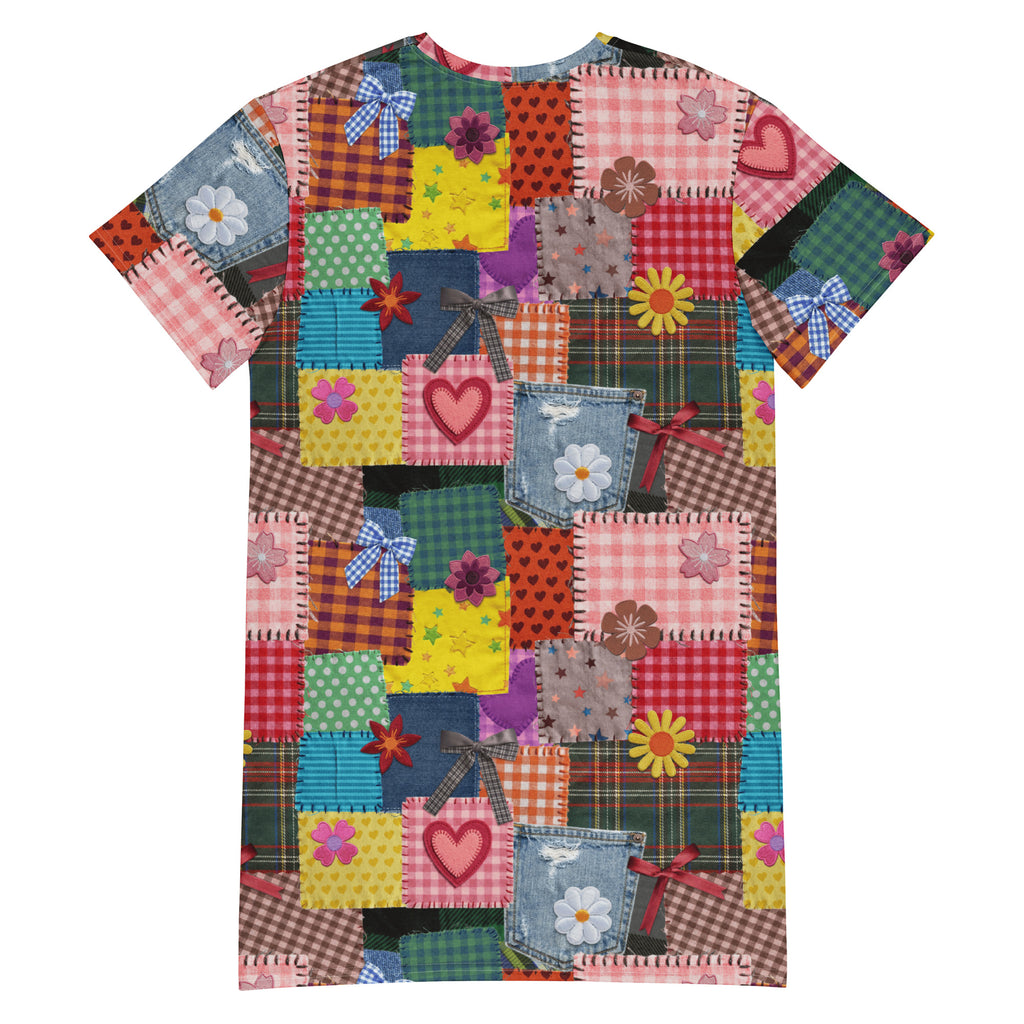 Unisex Multi-wear Tee Dress - 'Perfect Patchwork'
