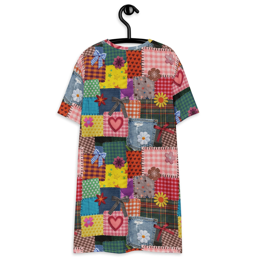 Unisex Multi-wear Tee Dress - 'Perfect Patchwork'