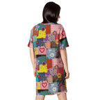 Unisex Multi-wear Tee Dress - 'Perfect Patchwork'