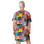 Unisex Multi-wear Tee Dress - 'Perfect Patchwork'