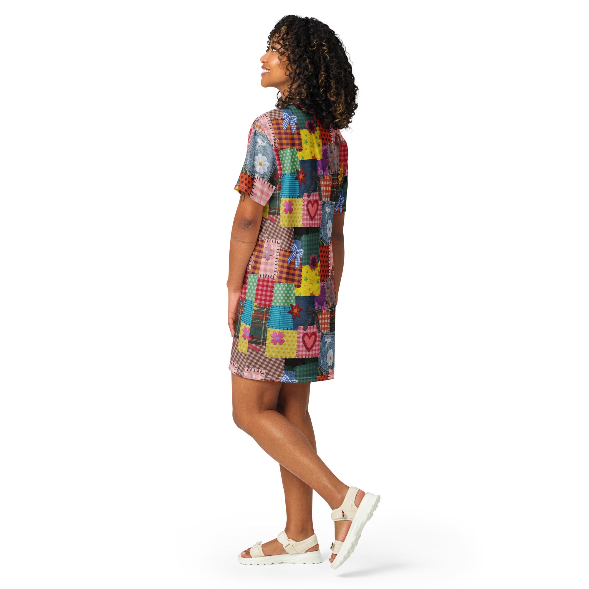 Unisex Multi-wear Tee Dress - 'Perfect Patchwork'