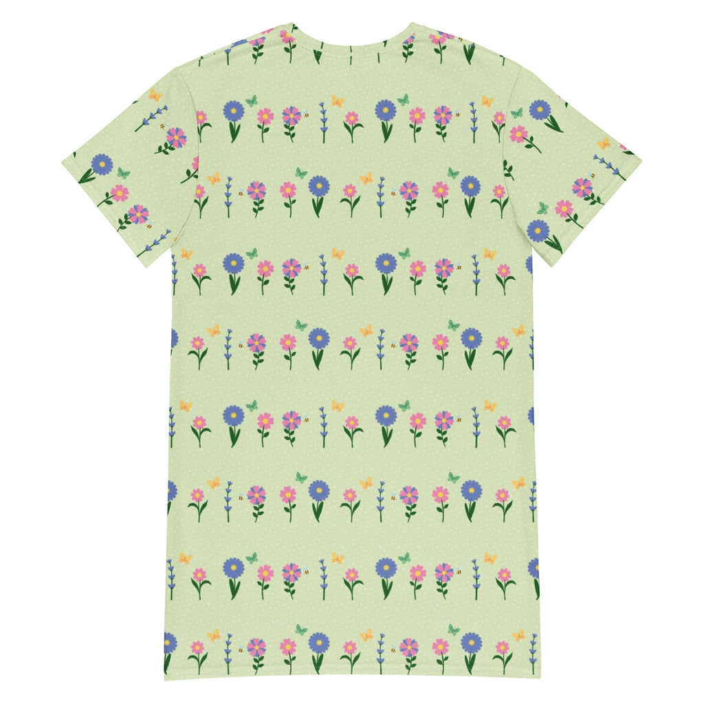 Unisex Multi-wear Tee Dress - 'Spring Stems'