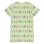 Unisex Multi-wear Tee Dress - 'Spring Stems'