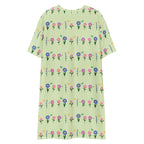 Unisex Multi-wear Tee Dress - 'Spring Stems'