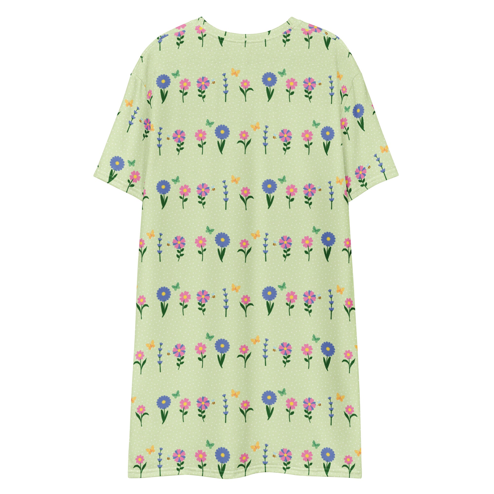 Unisex Multi-wear Tee Dress - 'Spring Stems'