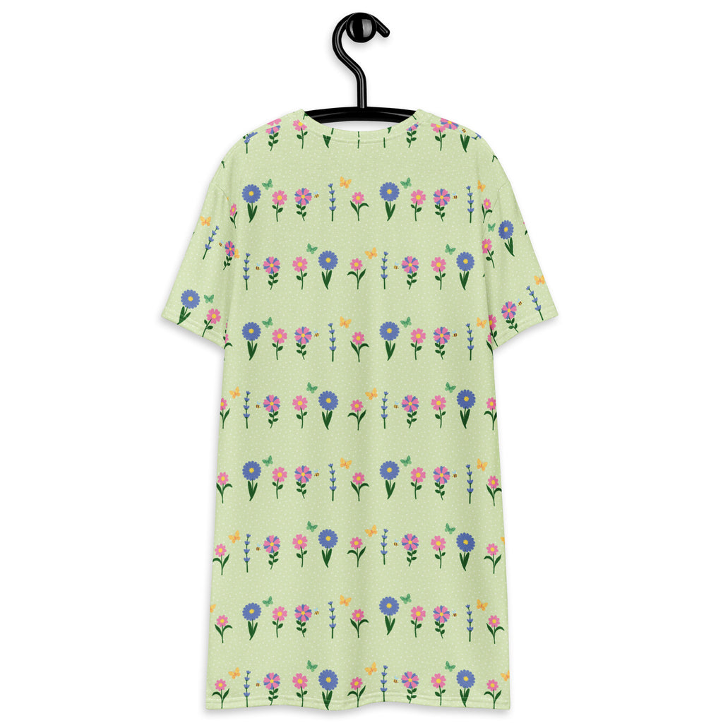 Unisex Multi-wear Tee Dress - 'Spring Stems'