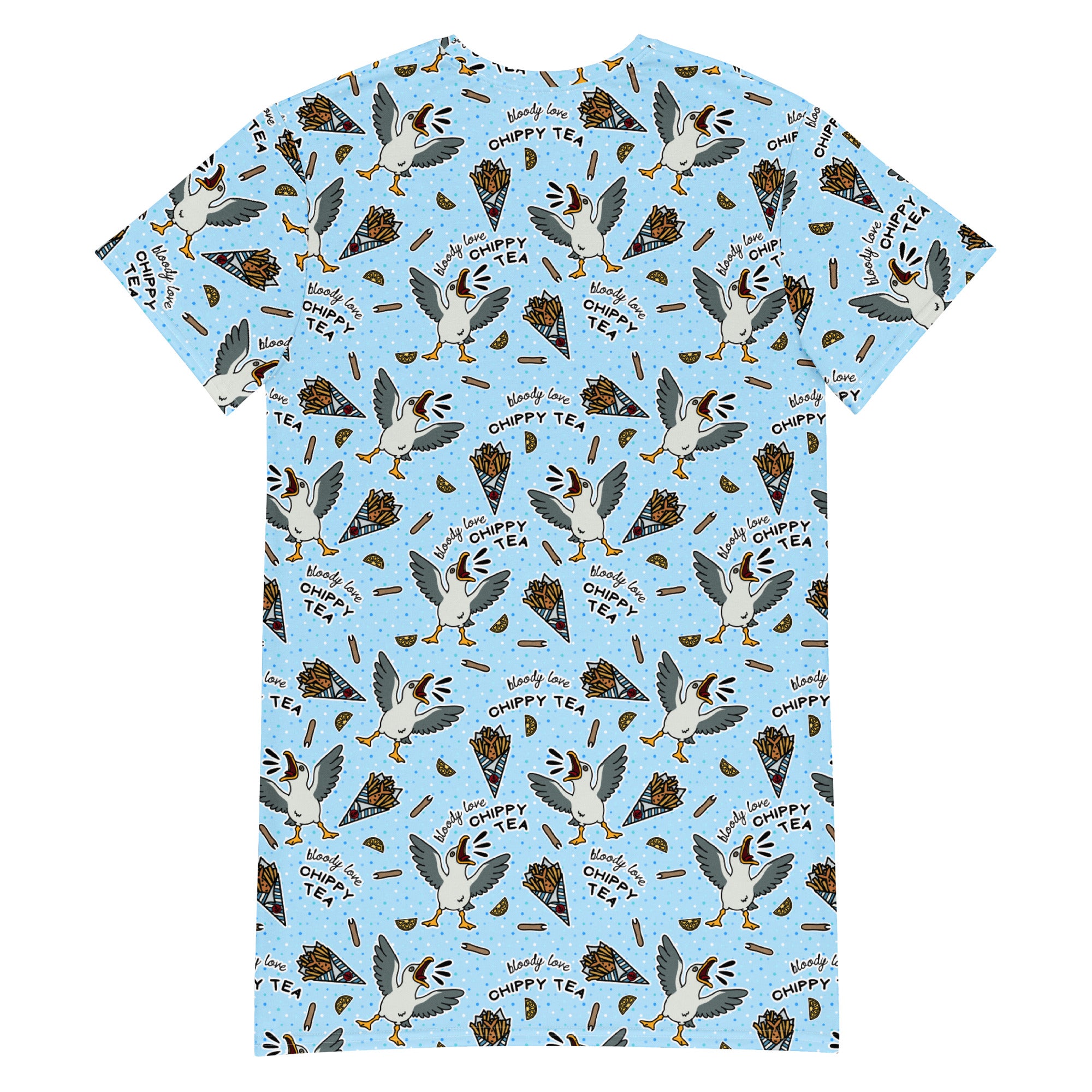 Unisex Multi-wear Tee Dress - 'Chippy Tea' Tee Dress