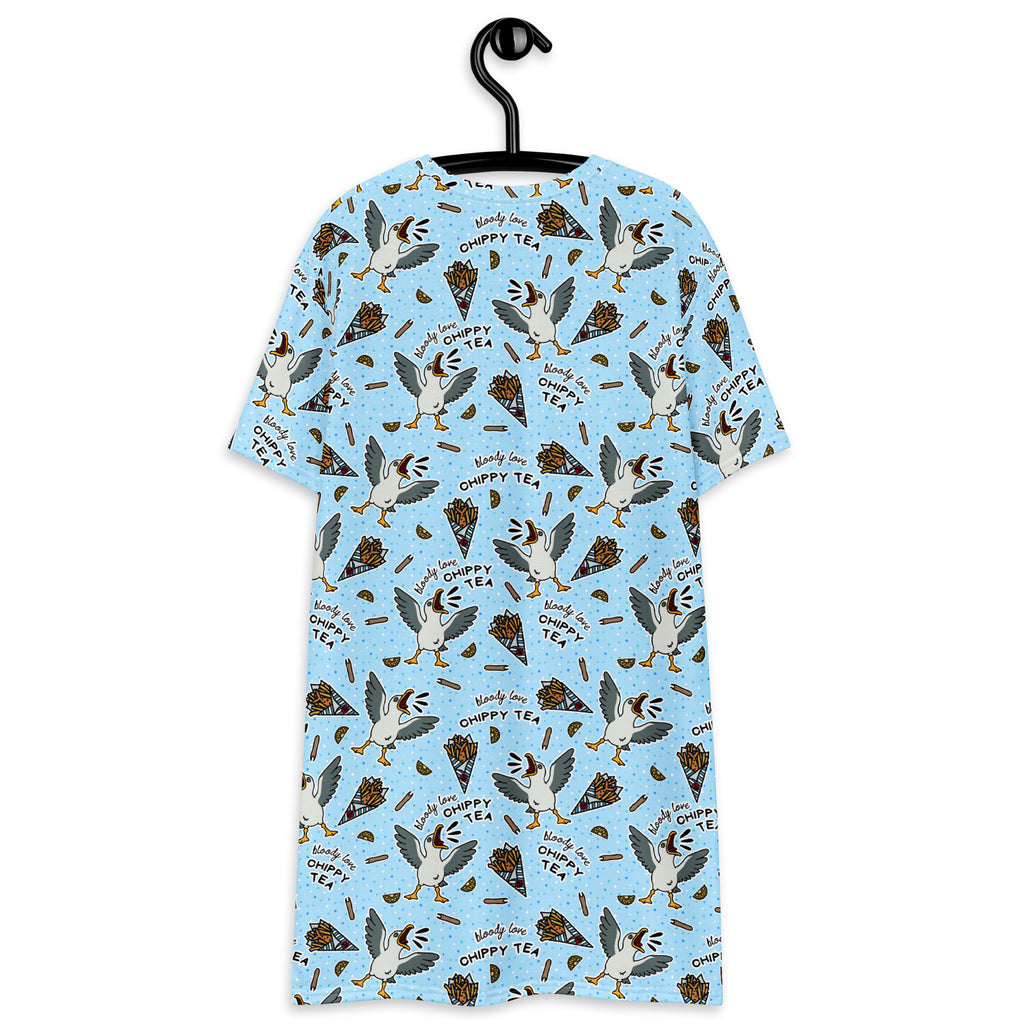 Unisex Multi-wear Tee Dress - 'Chippy Tea' Tee Dress