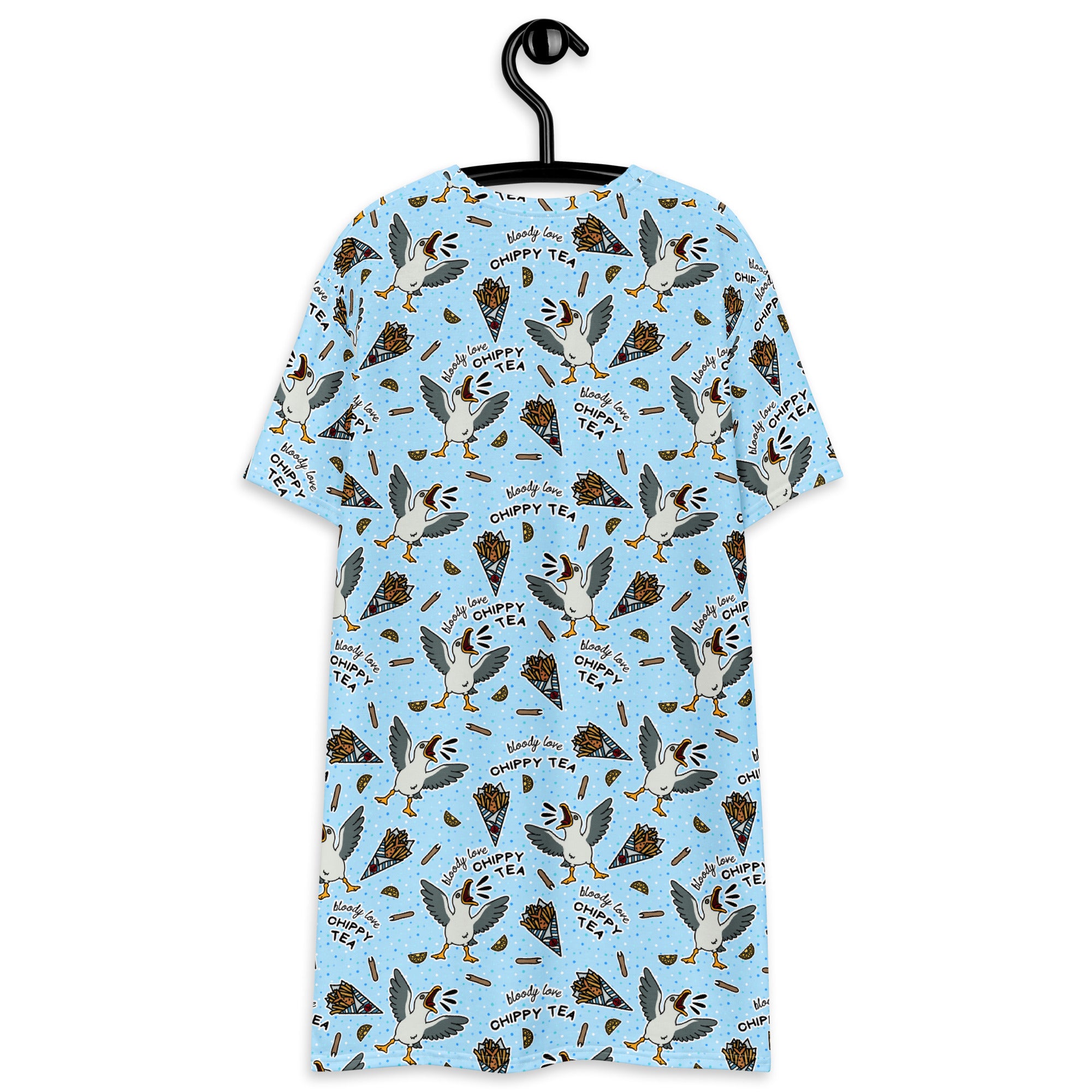 Unisex Multi-wear Tee Dress - 'Chippy Tea' Tee Dress