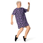 Unisex Multi-wear Tee Dress - 'Purrple Playtime'
