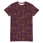 Unisex Multi-wear Tee Dress - 'Galactic Gold' 6XL