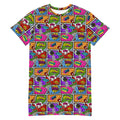 Unisex Multi-wear Tee Dress - 'Comic Chaos' 6XL