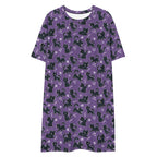 Unisex Multi-wear Tee Dress - 'Purrple Playtime'