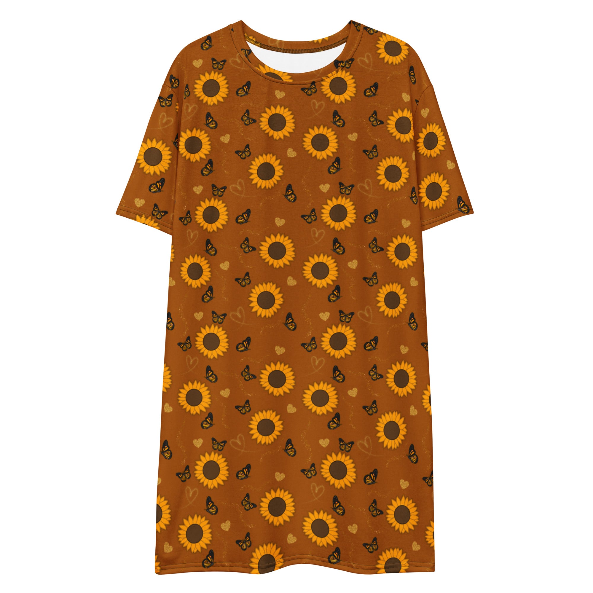 Unisex Multi-wear Tee Dress - 'Sunflower Sparkle'