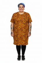Unisex Multi-wear Tee Dress - 'Sunflower Sparkle'