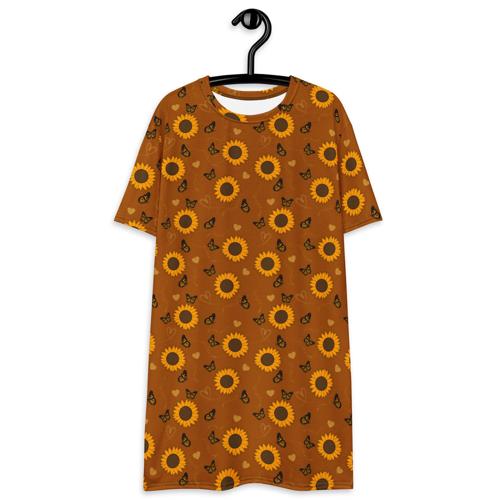 Unisex Multi-wear Tee Dress - 'Sunflower Sparkle'
