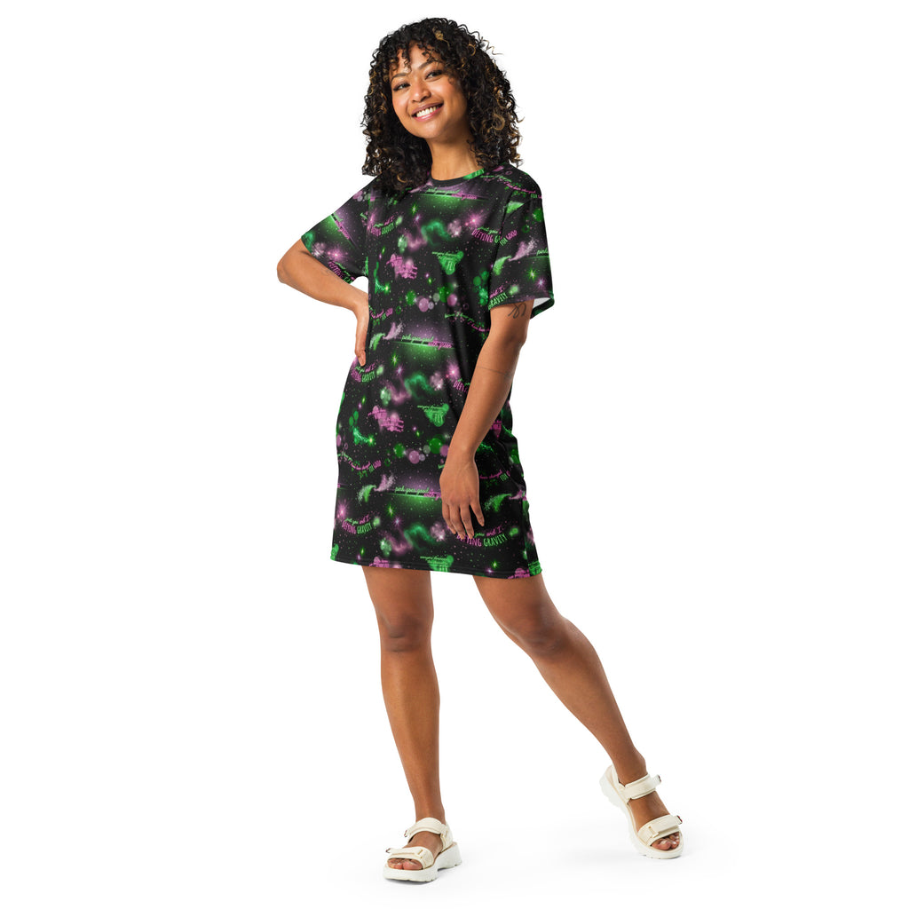 Unisex Multi-wear Tee Dress - 'Defy Gravity'