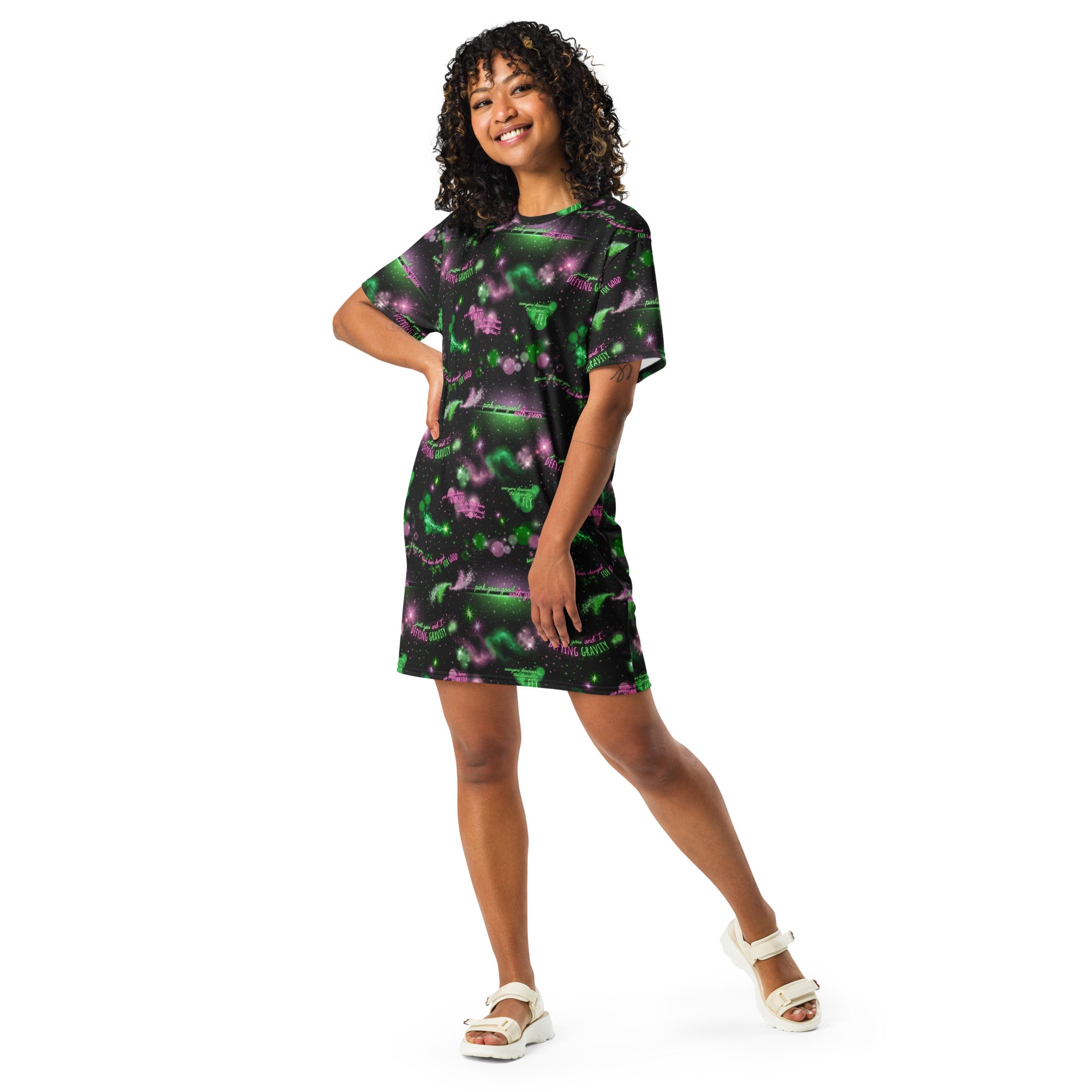 Unisex Multi-wear Tee Dress - 'Defy Gravity'