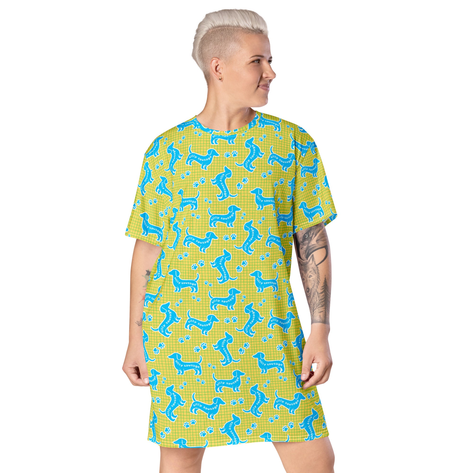 Unisex Multi-wear Tee Dress - 'Silly Sausage'