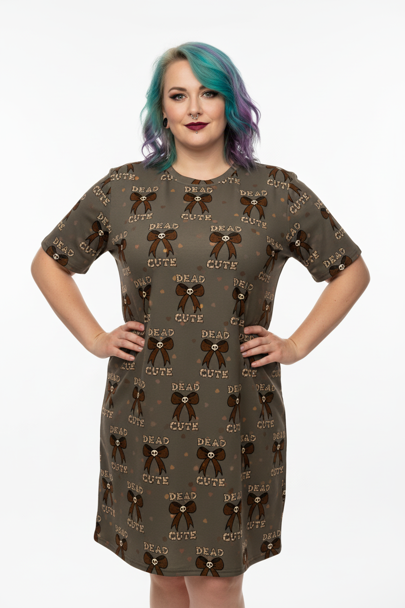Unisex Multi-wear Tee Dress - 'Dead Cute'