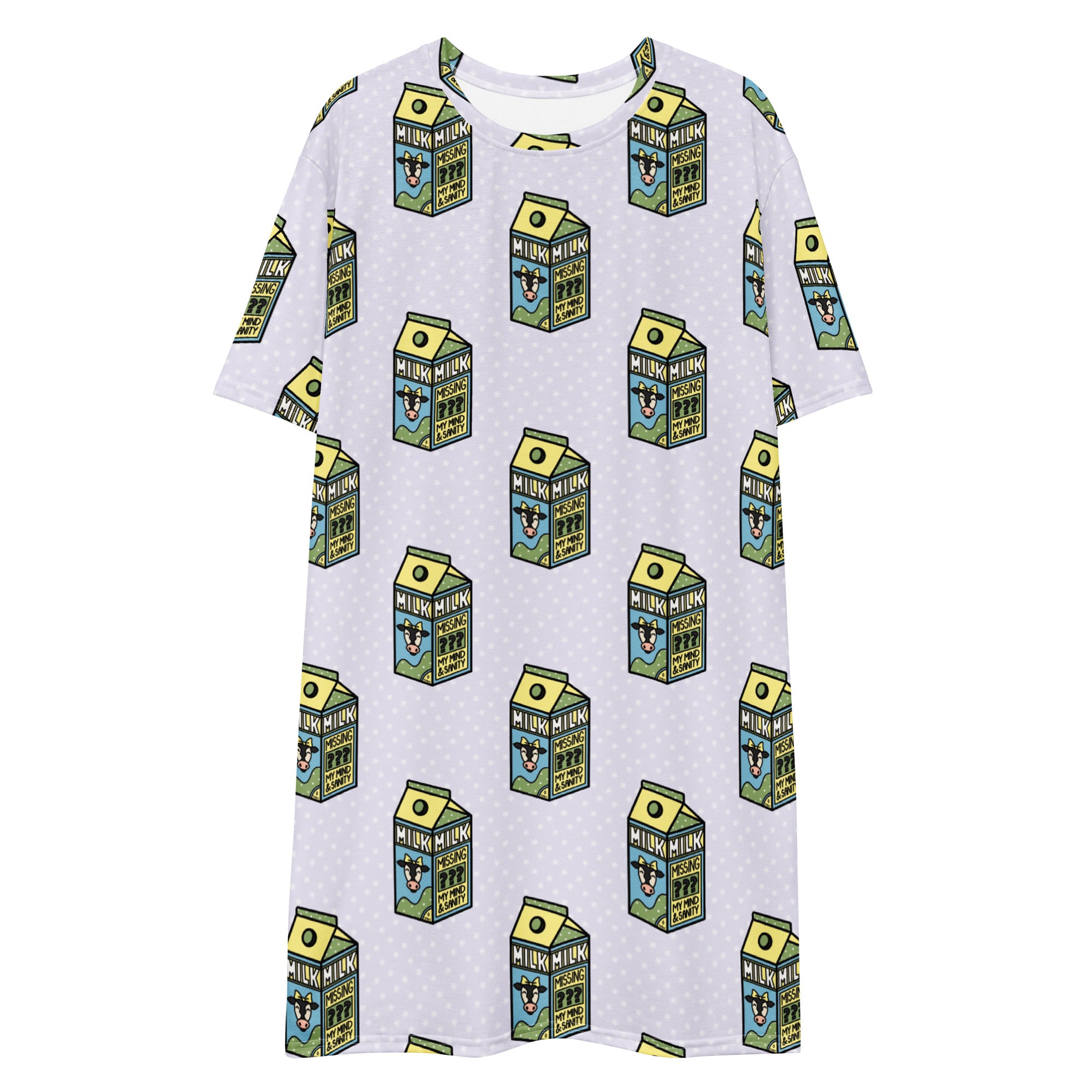 Unisex Multi-wear Tee Dress - 'Got Milk' 6XL