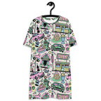 Unisex Multi-wear Tee Dress - 'Bubblegum Diner'