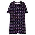 Unisex Multi-wear Tee Dress - 'Diamond Skulls' 6XL