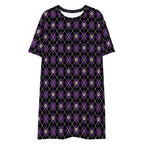 Unisex Multi-wear Tee Dress - 'Diamond Skulls' 6XL