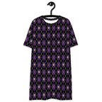 Unisex Multi-wear Tee Dress - 'Diamond Skulls'