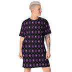 Unisex Multi-wear Tee Dress - 'Diamond Skulls'