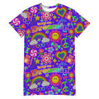 Unisex Multi-wear Tee Dress - 'Glitter Stickers'