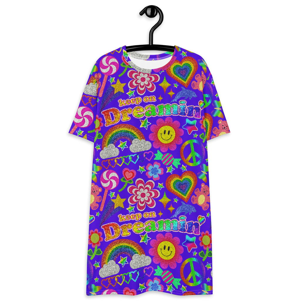 Unisex Multi-wear Tee Dress - 'Glitter Stickers'