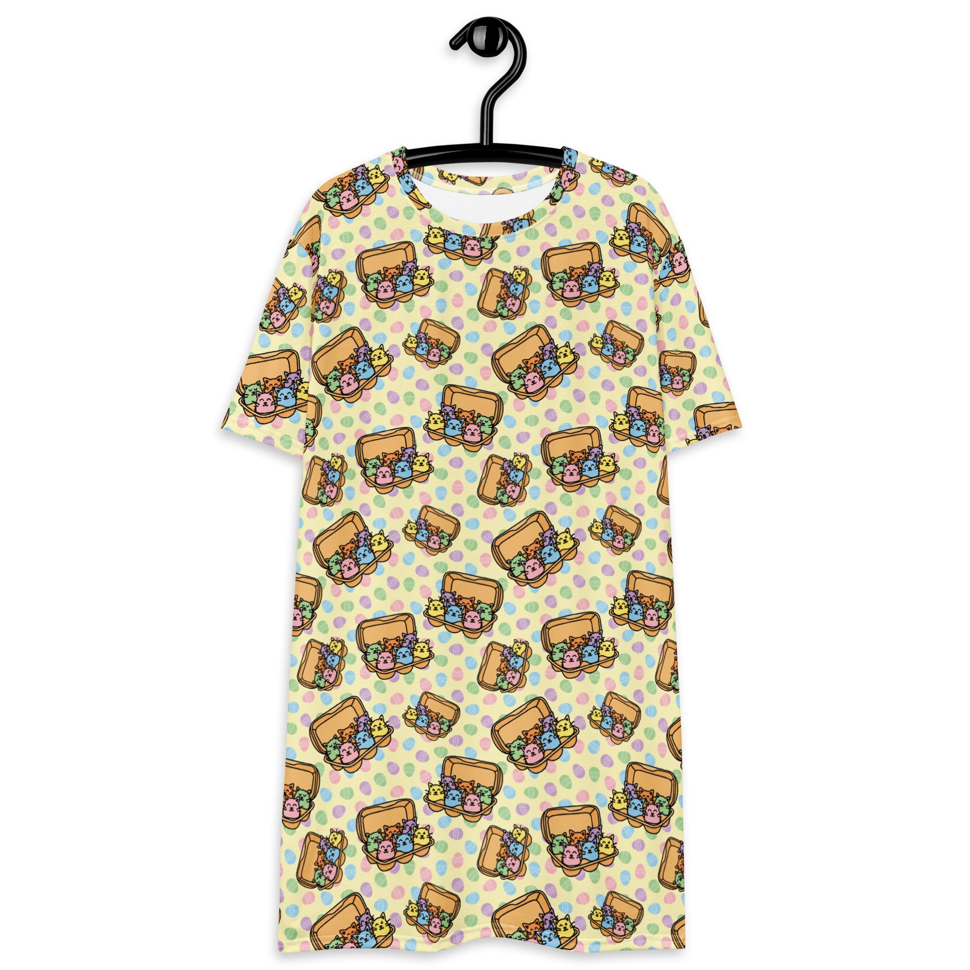 Unisex Multi-wear Tee Dress - 'Easter Kittens'