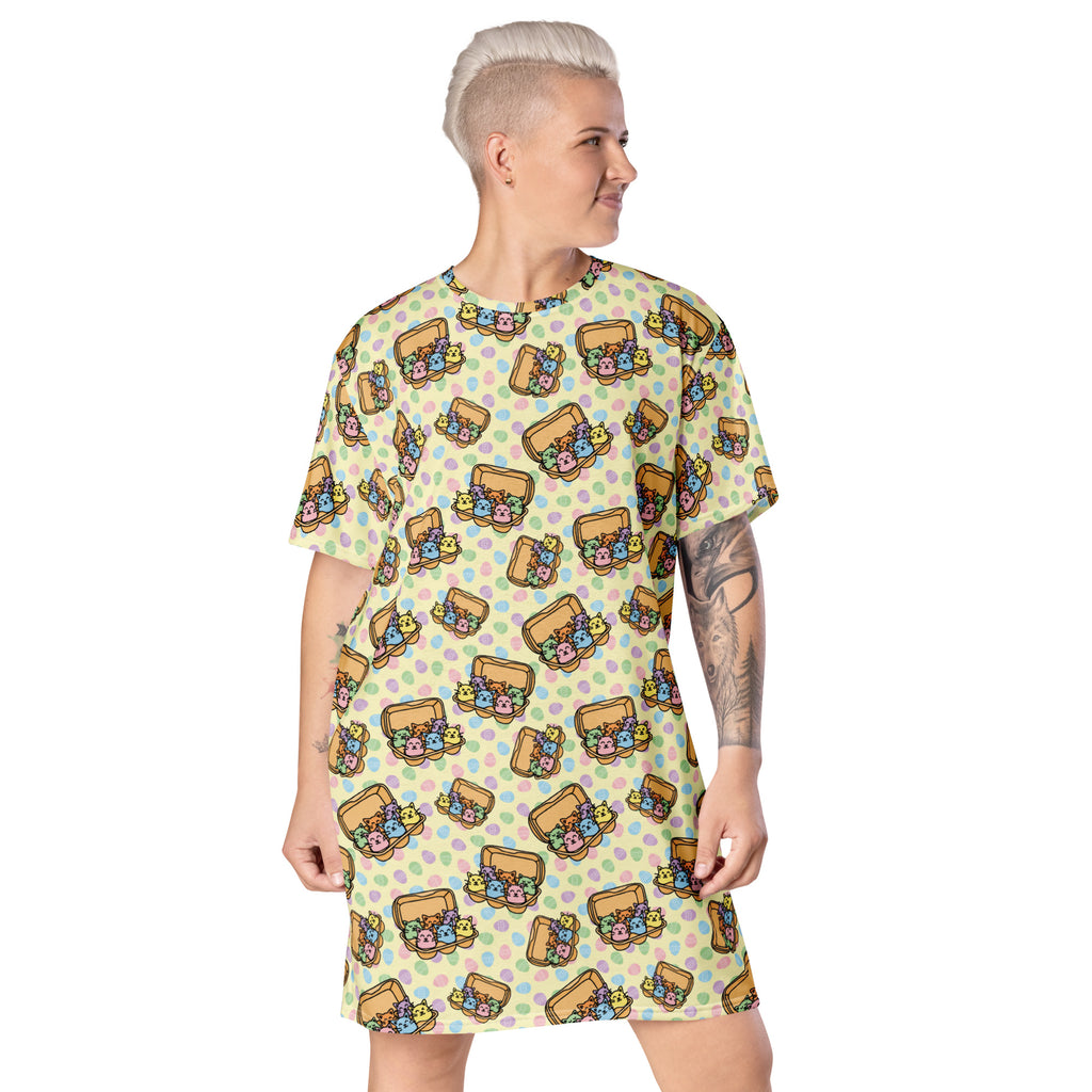 Unisex Multi-wear Tee Dress - 'Easter Kittens'