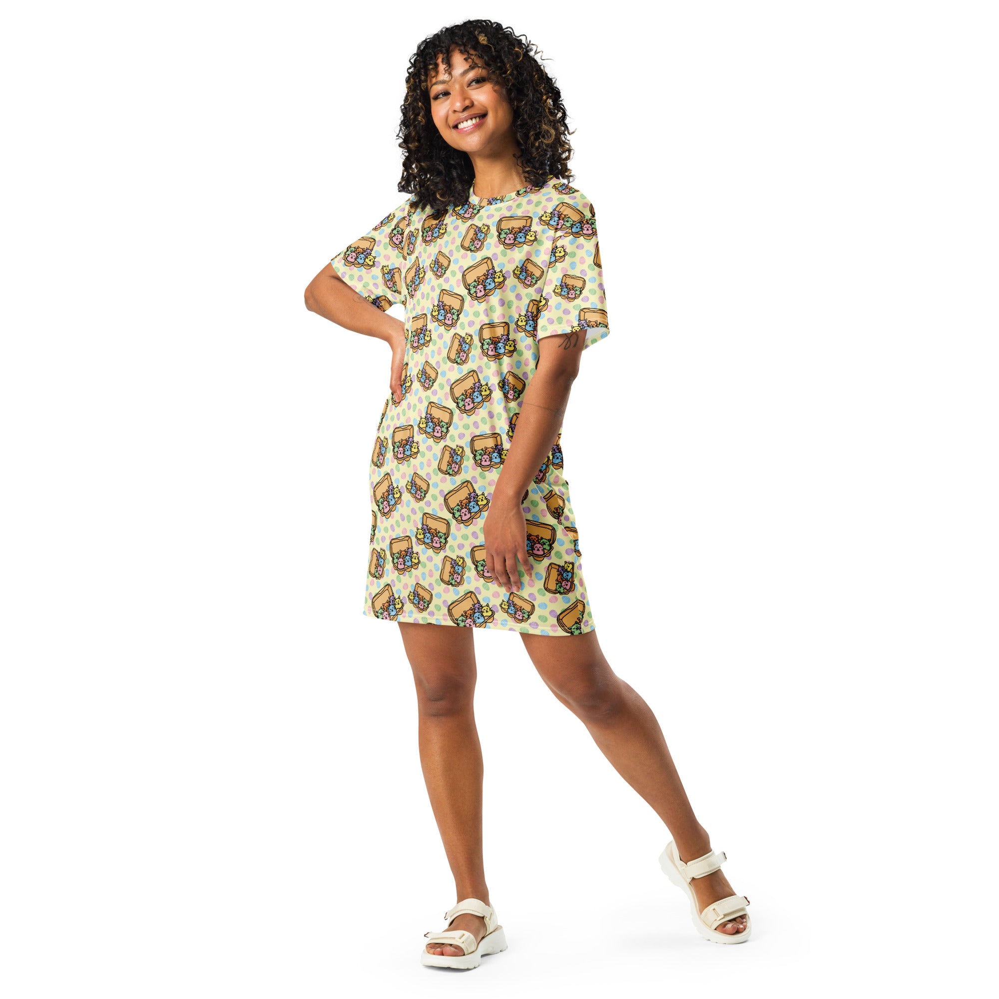 Unisex Multi-wear Tee Dress - 'Easter Kittens'