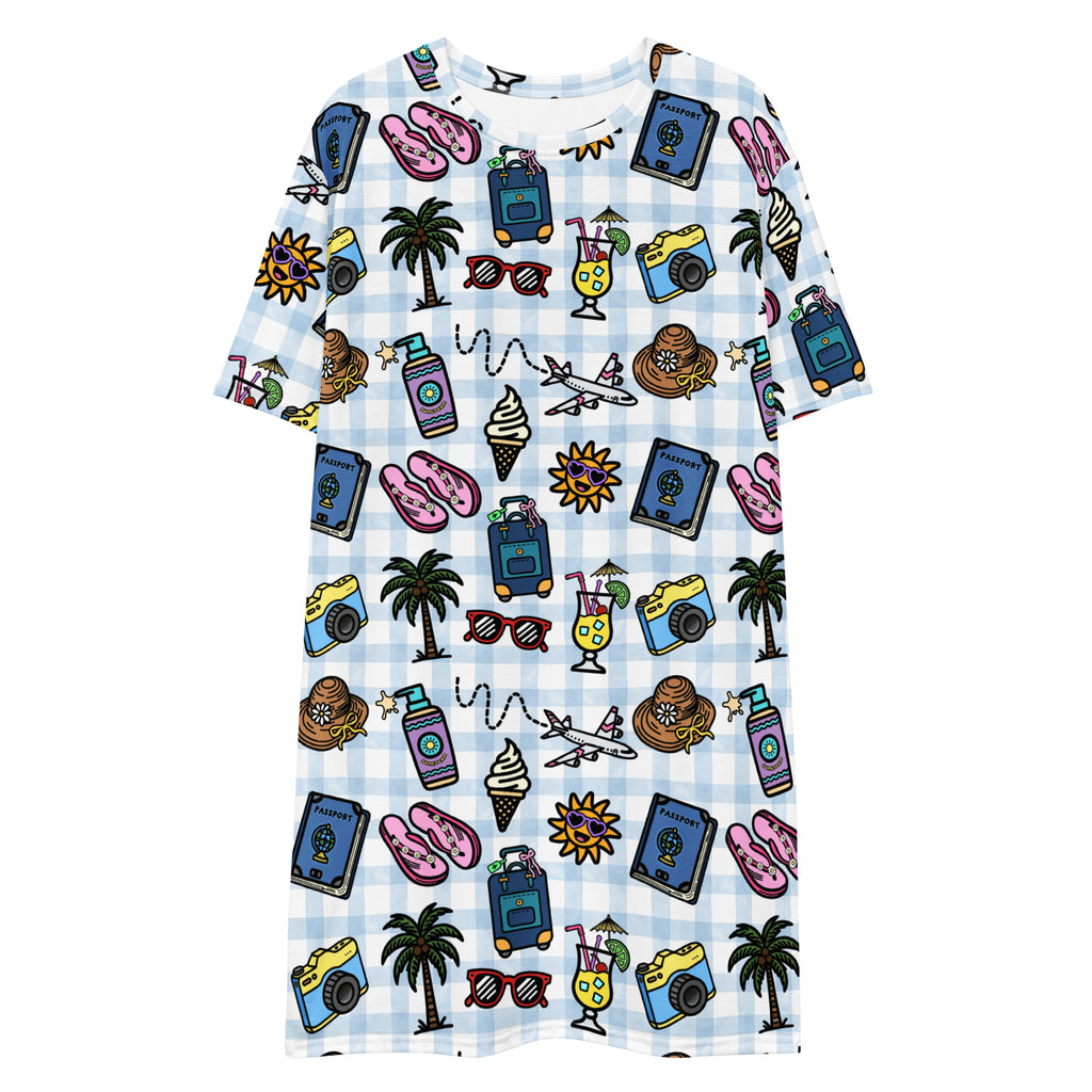 Unisex Multi-wear Tee Dress - 'Gingham Getaway'