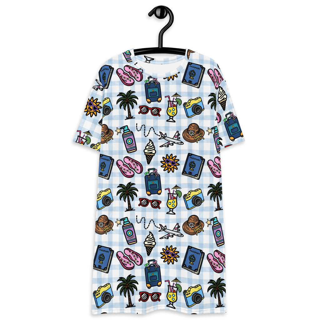 Unisex Multi-wear Tee Dress - 'Gingham Getaway'