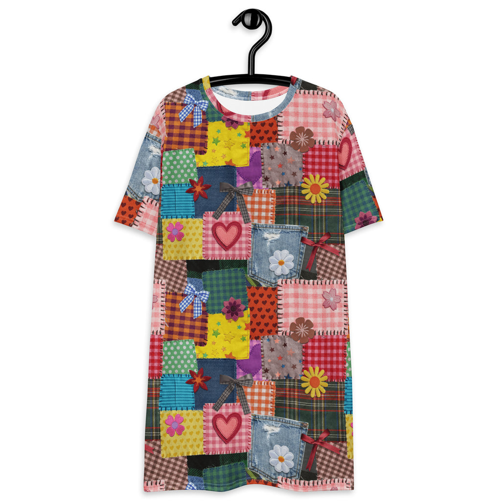 Unisex Multi-wear Tee Dress - 'Perfect Patchwork'