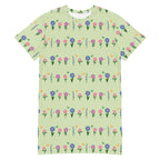Unisex Multi-wear Tee Dress - 'Spring Stems'