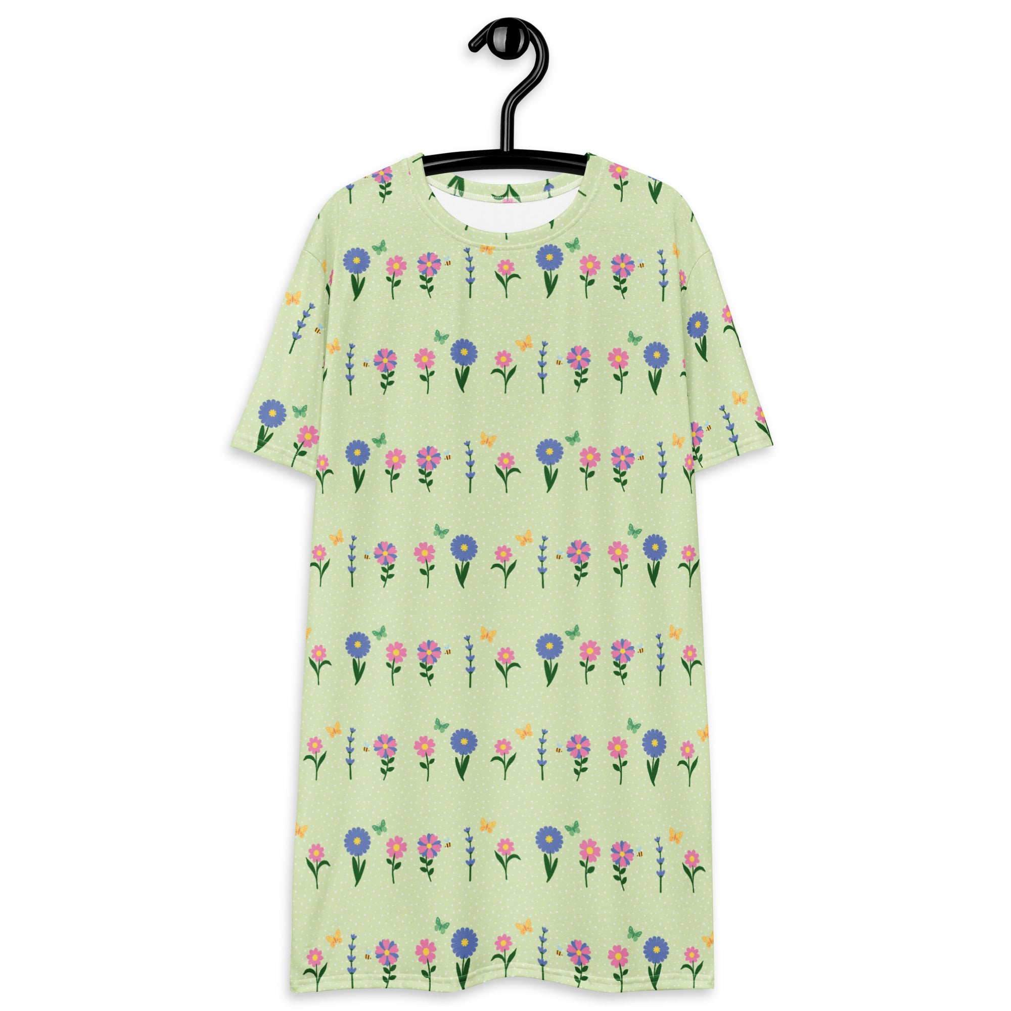 Unisex Multi-wear Tee Dress - 'Spring Stems'