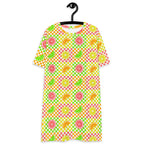 Unisex Multi-wear Tee Dress - 'Citrus Squares'
