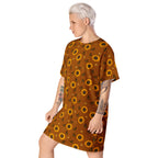 Unisex Multi-wear Tee Dress - 'Sunflower Sparkle'