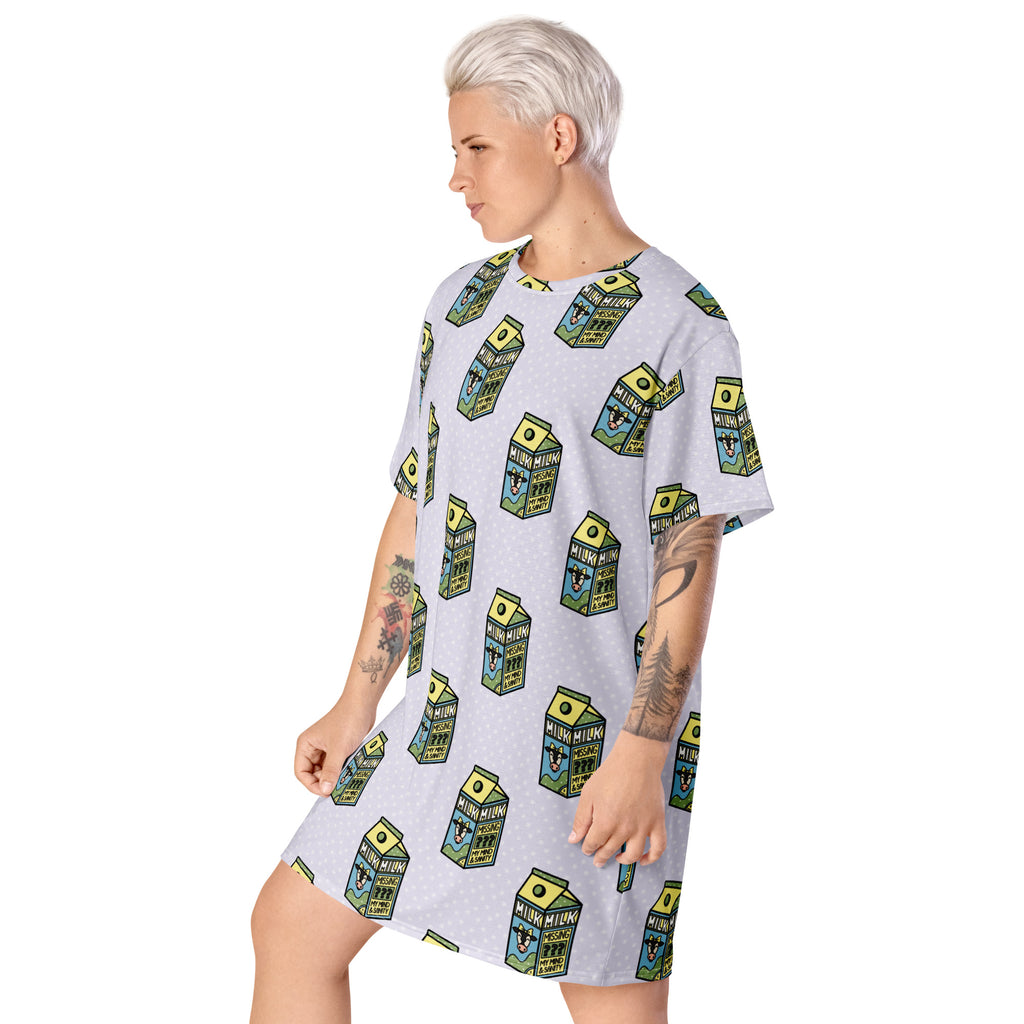 Unisex Multi-wear Tee Dress - 'Got Milk'