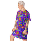 Unisex Multi-wear Tee Dress - 'Glitter Stickers'