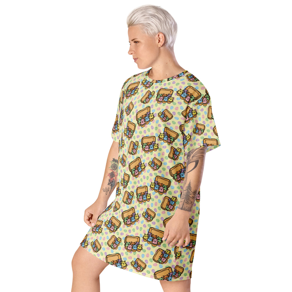 Unisex Multi-wear Tee Dress - 'Easter Kittens'