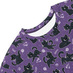 Unisex Multi-wear Tee Dress - 'Purrple Playtime'