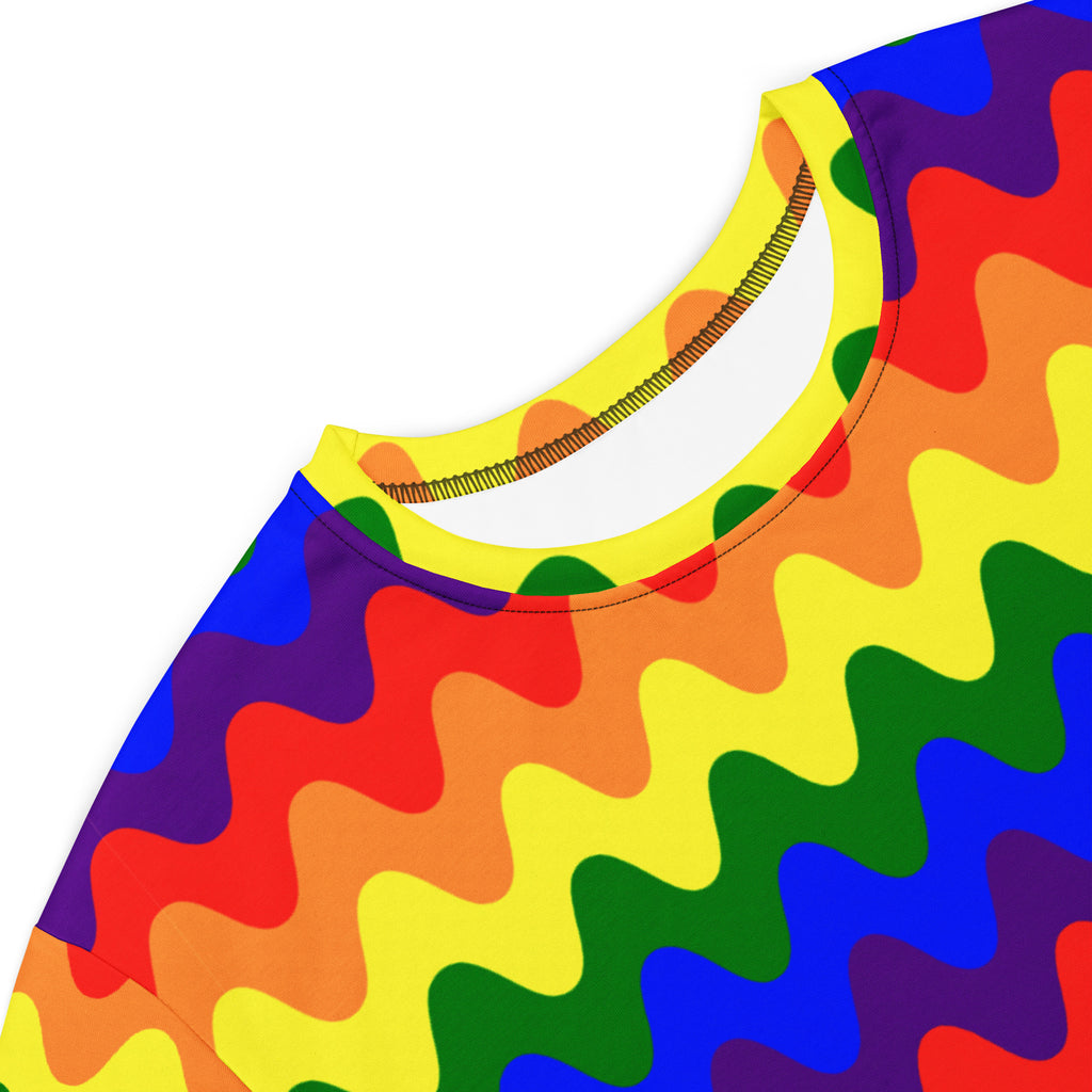 Unisex Multi-wear Tee Dress - 'Rainbow Waves'