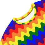 Unisex Multi-wear Tee Dress - 'Rainbow Waves'